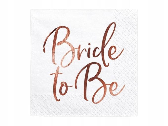 PARTYDECO - 6 Bride Squad roségouden bordjes 23 cm