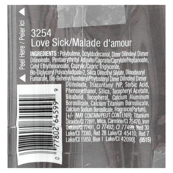 Briljante Effecten, Lipgloss, 3254 Love Sick, 6,7 ml(0.23 fl oz) black