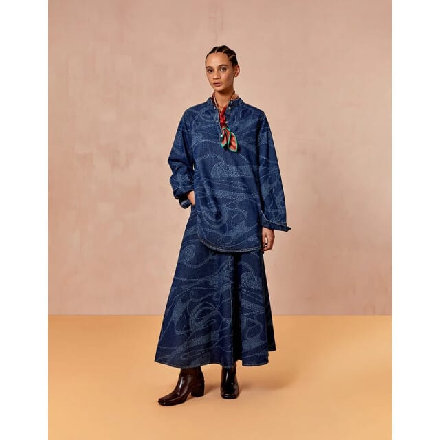 Oilily Silvina Rok- maat36 Blauw indigo