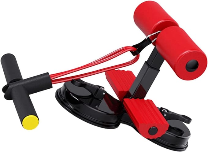 Buikspier Trainer - Sit Up Hulp - Core Training - Snelle Installatie - 26 x 20 cm - Rood