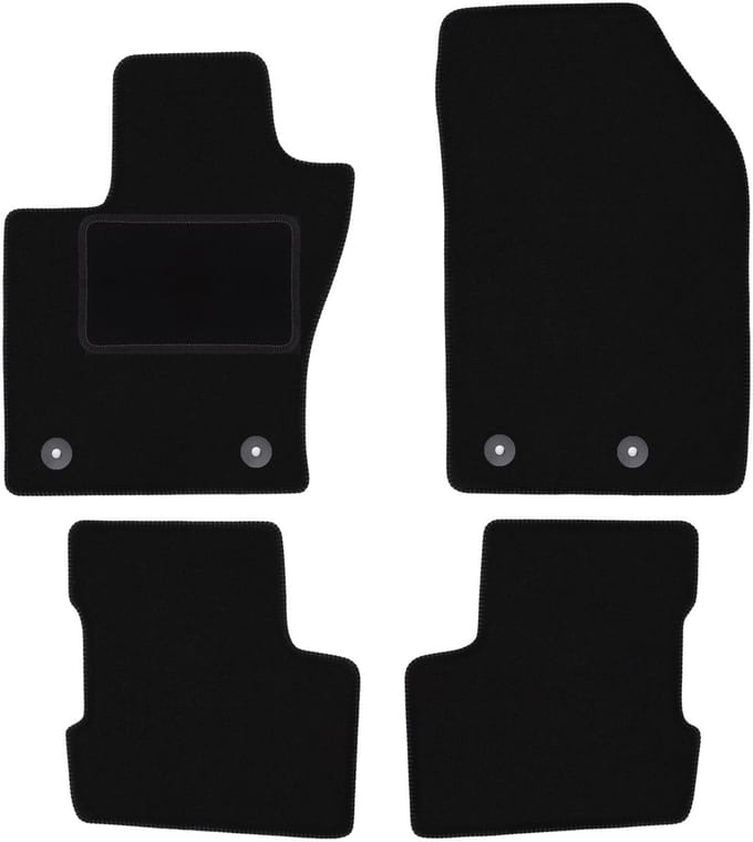 Zwarte veloursmatten voor: Fiat 500X FL crossover (2018-)
