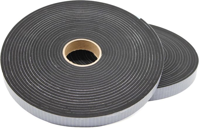 EPDM Afdichttape - Schuimrubber tape - Waterdicht afdichten - Gesloten celstructuur - 10 meter - Zwart