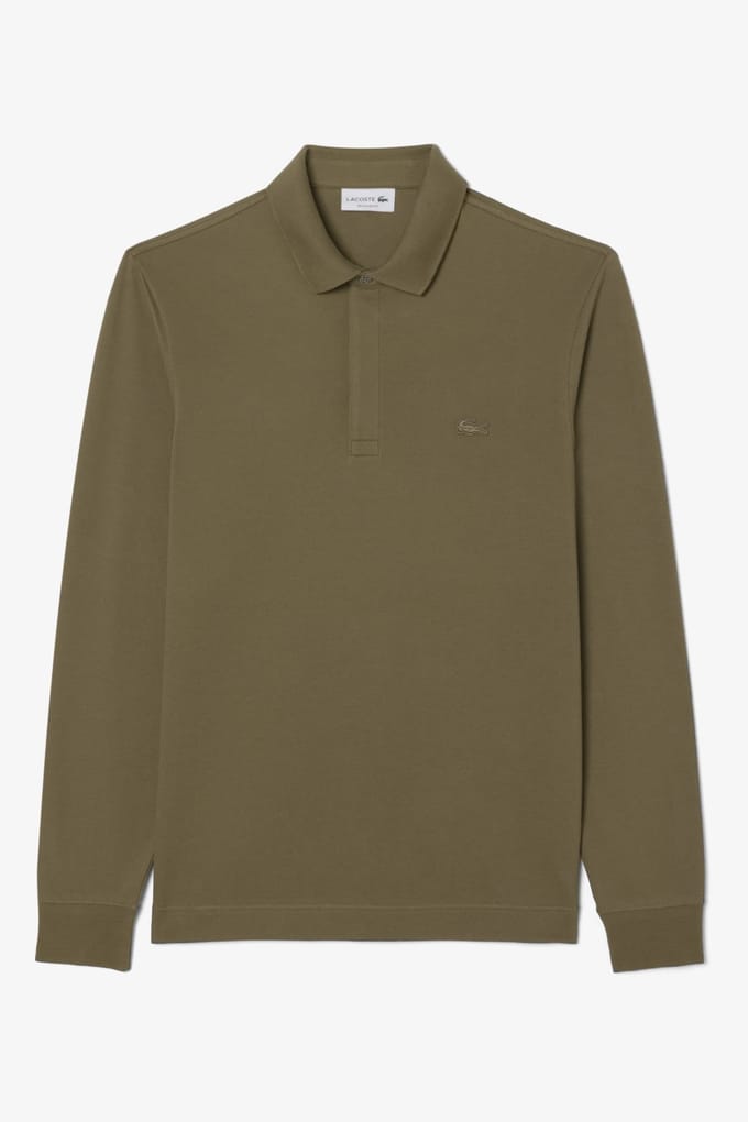 Lacoste Long Sleeve Polo Olive Größe: S | Poloshirts Outlet | Herren | Grün