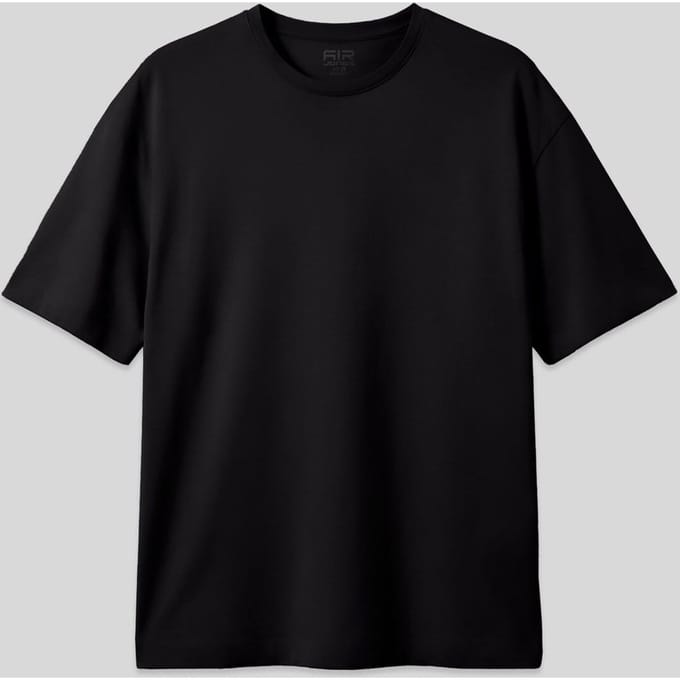 Overmaatse Katoenmix Crew Neck T-Shirt
