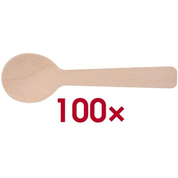 Koffielepel | uit hout | gecoat | 96 mm | pak van 100 stuks