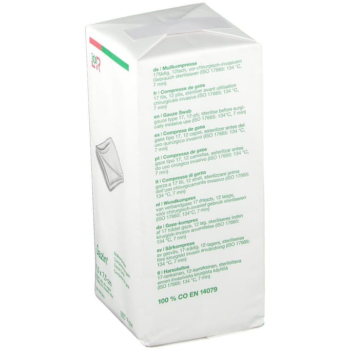 Gazin Gaaskompres 7.5 x 7.5cm 18504 100 Compressen