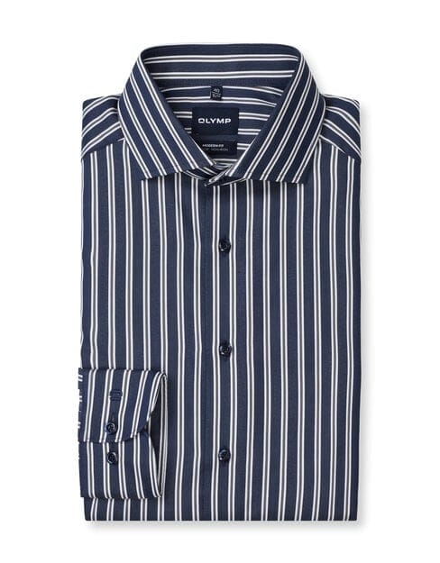 OLYMP Luxor Overhemd, Modern Fit, Royal Kent, Marineblauw