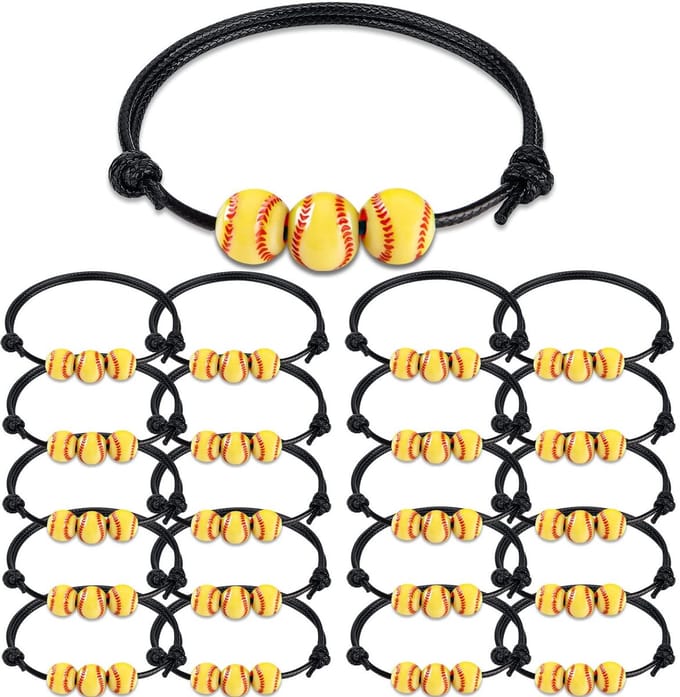 Dailygoods - 20 Stuks Verstelbare Softbal Armband voor Sportliefhebbers