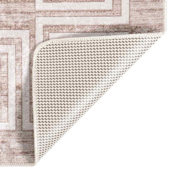 vidaXL - Vloerkleed - wasbaar - 160x230 - cm - beige