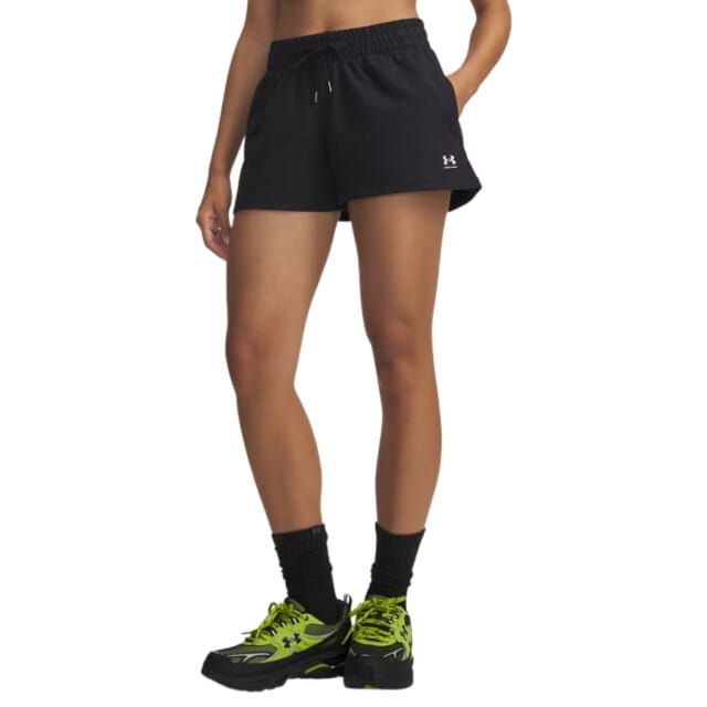Under Armour Sport Terry Korte Broek Dames Zwart K001
