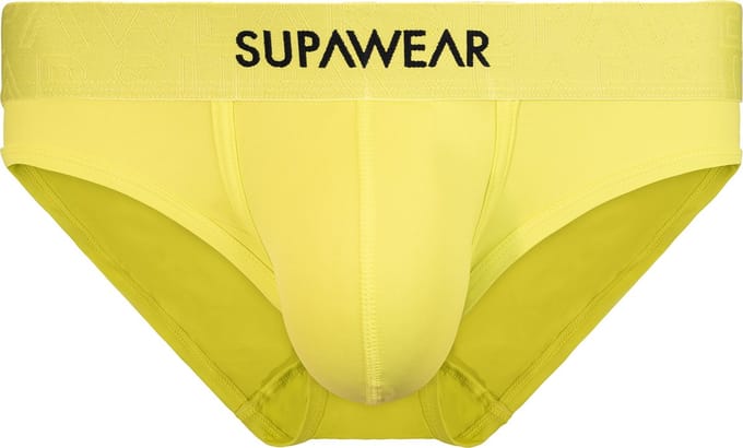 SUPAWEAR Neon Brief Cyber Lime - MAAT M - Heren Ondergoed - Slip voor Man - Mannen Brief