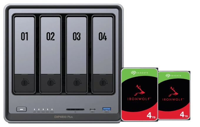 UGREEN NASync DXP4800 Plus + Seagate Ironwolf 4TB Duo Pack