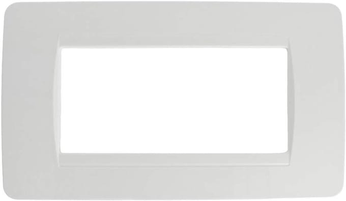 Wandplaat - Afdekplaat - Schakelaars Monteren - Compatibel Bticino Matix - 4 Modules - Wit