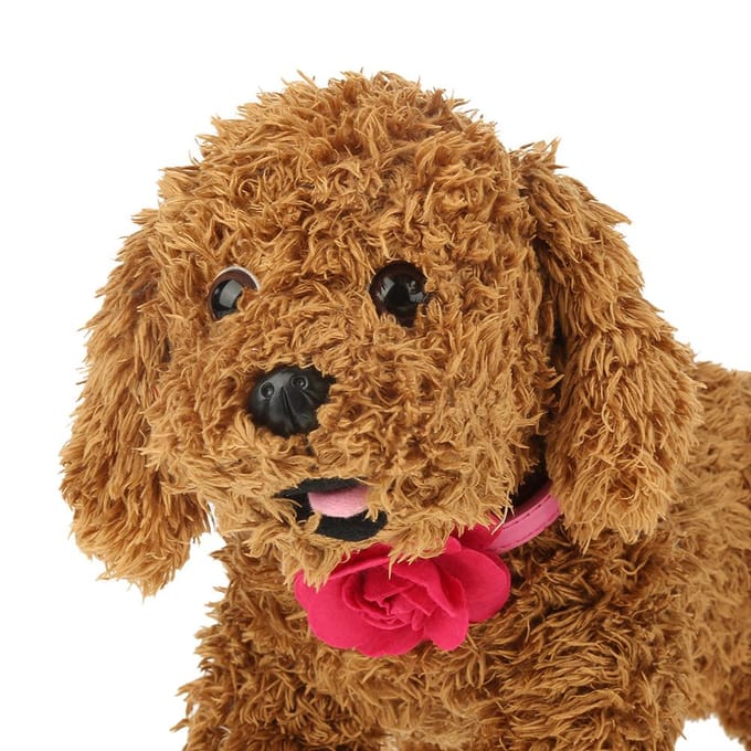 Mode Leuke PU Leer Rozenbloem Bloemblad Hondenhalsband Puppy Kat Halsketting Decor Rozenrood red