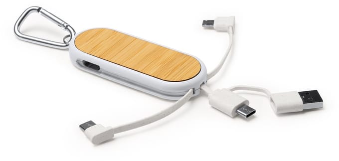 5-in-1 oplaadkabel - USB- en Type C-ingang, evenals Micro USB-, Type-C- en Lightning-uitgangen