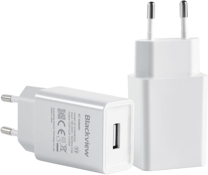 Blackview USB C Adapter - Oplader - 10W Universeel Oplader - Tablet Oplader - Smartphone Oplader - Wit