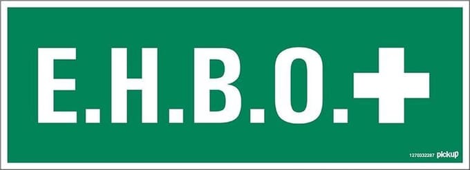 Pickup bord 33x12 cm - EHBO - E.H.B.O. Eerste Hulp Bij Ongelukken