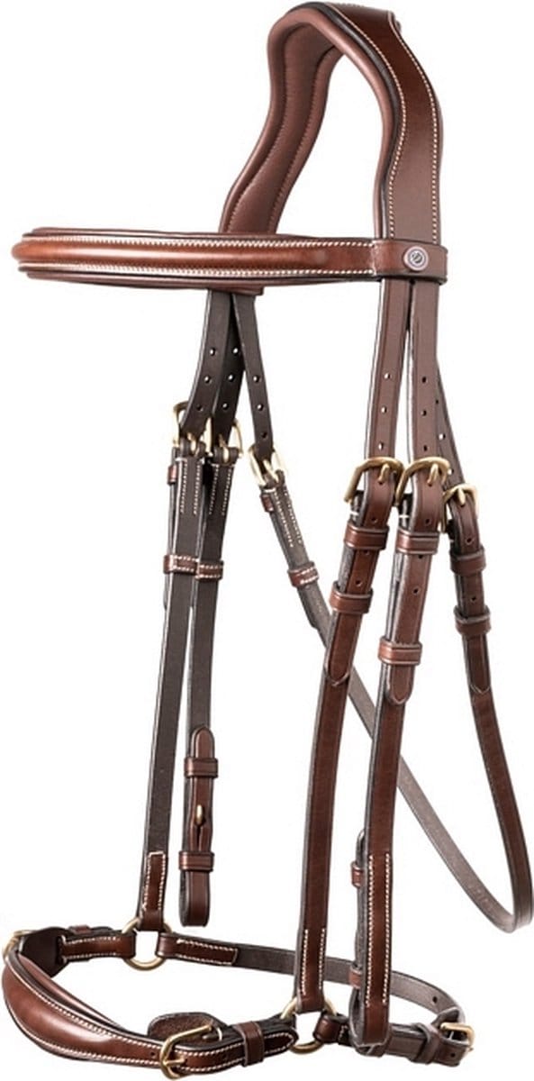 Trust Hoofdstel Barcelona lage neusriem - maat Cob - brown/gold
