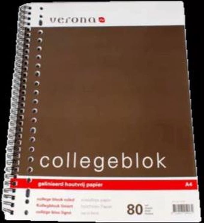 Verona 5 college spiraalblok 80 vel A4 verona