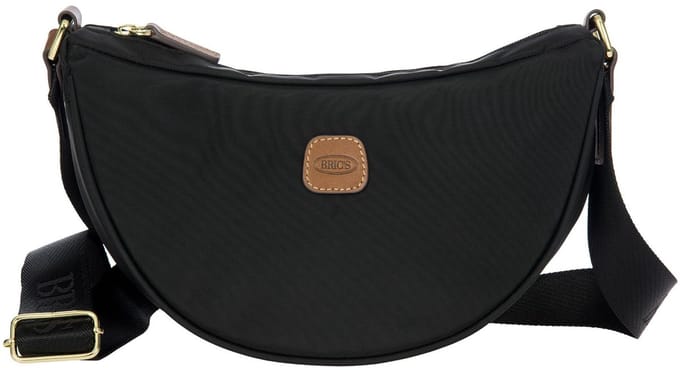 BRIC'S schoudertas X-Bag Halfmoon Bag Black zwart