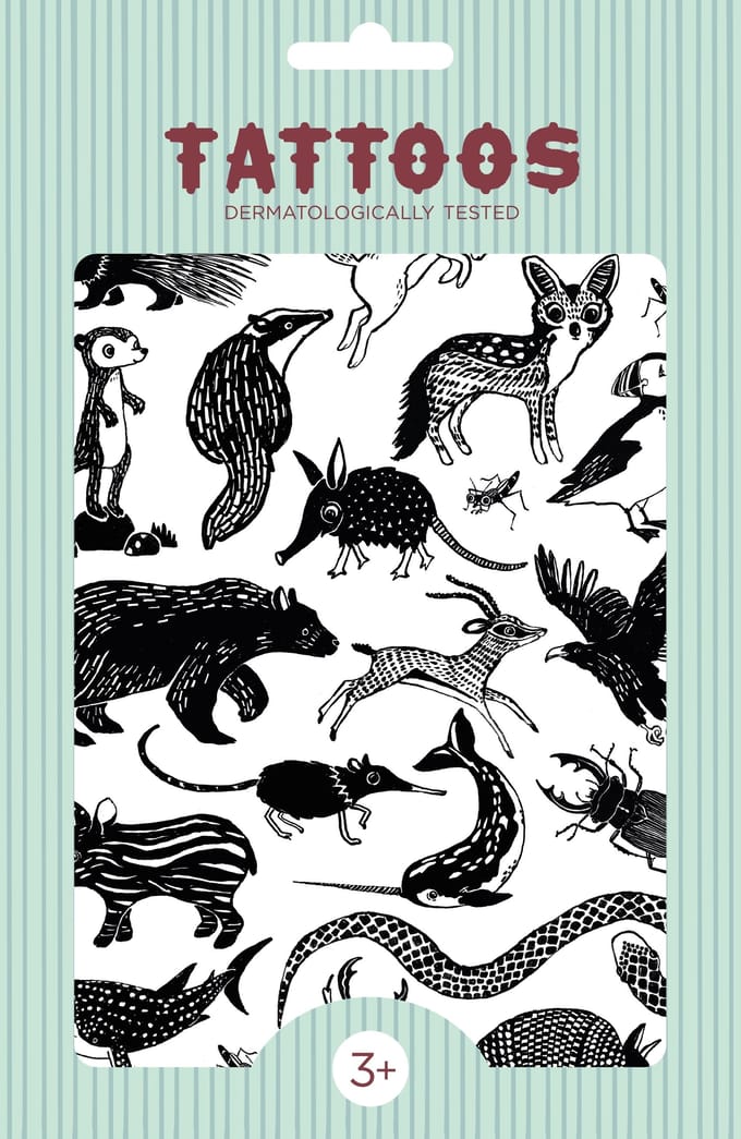 Petit Monkey tattoo's Black animals