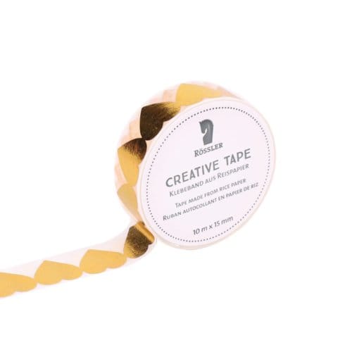 Rössler washi tape - gouden hartjes