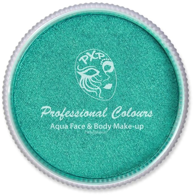 Aqua schmink metallic groen