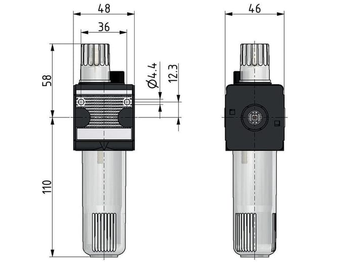 Micro Olie-Mist Smeertoestel G1/4'' Multifix 1