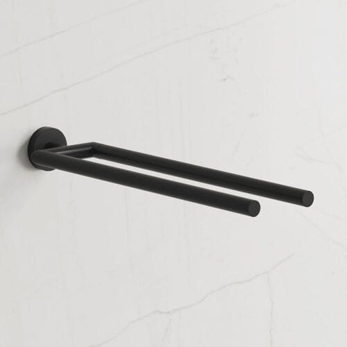 Kronenbach Lima 2.0 Black towel rail 2-arm 44.5 cm, rigid 29.200.075.0005