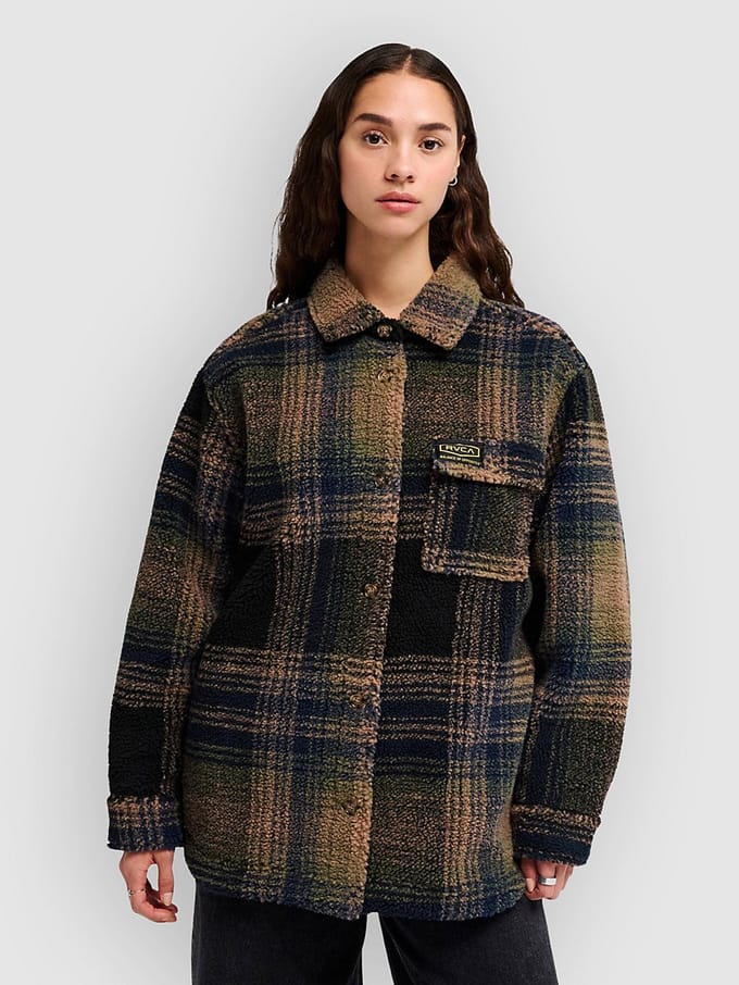 RVCA Birdie Sherpa Jas blauw