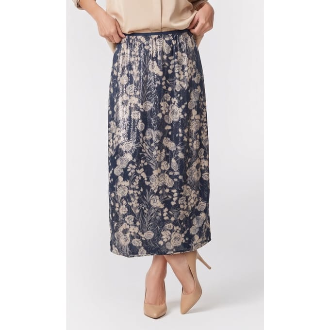 ARKET Joplin Metallic Rose Blue Größe: 36 | Midiröcke Outlet | Damen | Blau
