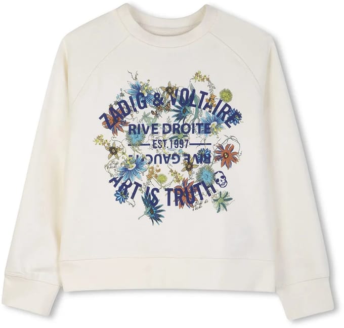 Zadig & Voltaire X60537 Sweatshirt Beige 6 Years Meisje