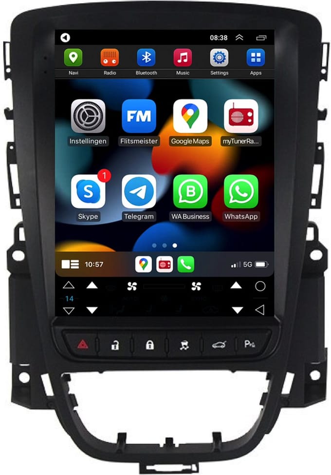 Carplay autoradio voor Opel Astra | Astra J | Cascada | 2009 t/m 2019 | Android 13 | Draadloos Apple Carplay & Android Auto | 2GB + 32GB | 8-Core processor | Davilon | 2025 model | 2009 2010 2011 2012 t/m 2019 | Bluetooth & Wifi