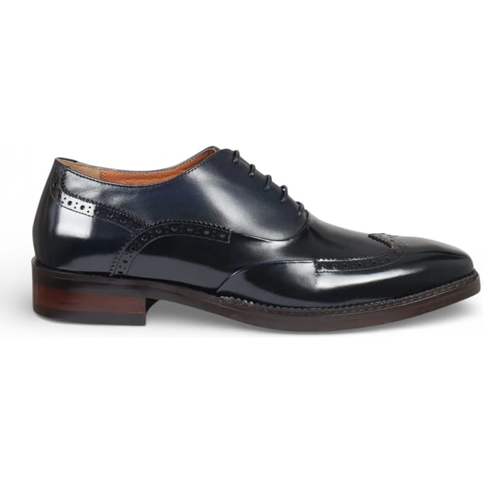 Justin Reess herenbrogues van zwart lakleer - Harry