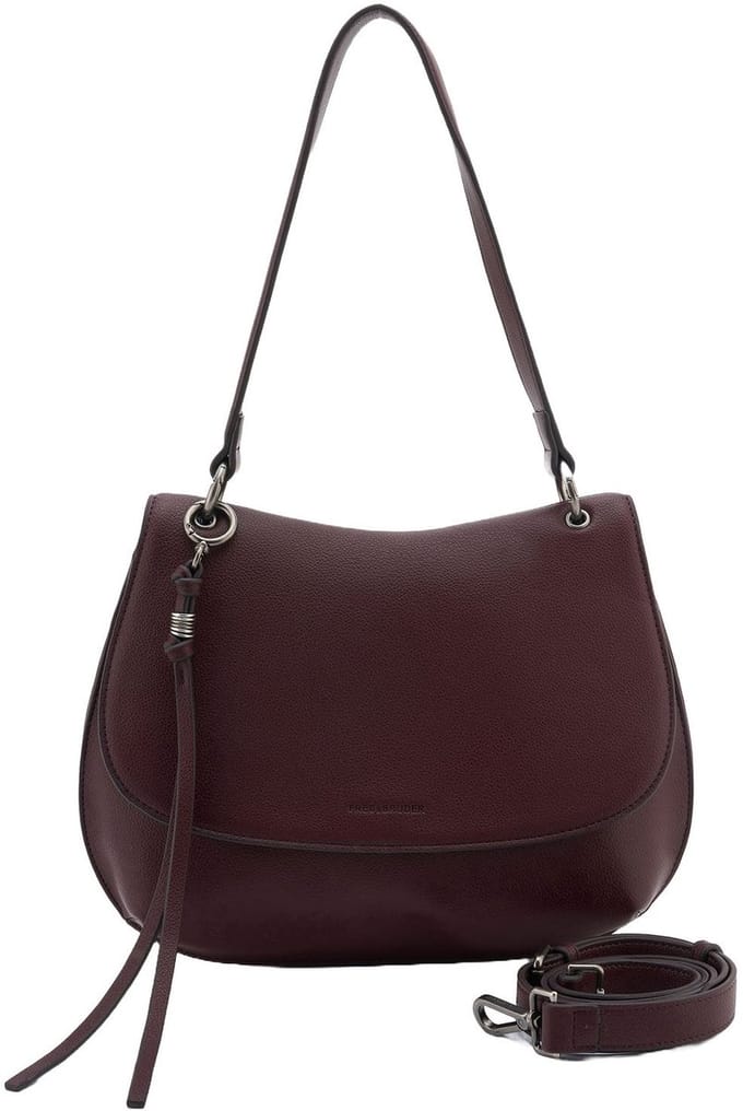 FREDsBRUDER schoudertas My Bestie Big Saddle Bag Dark Red wijnrood