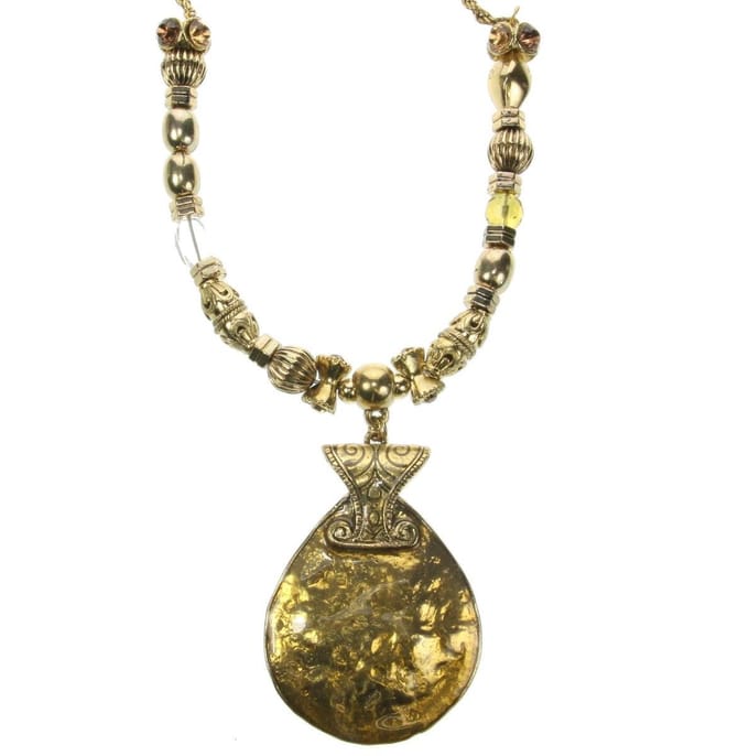 Behave - Vintage ketting dames - Statement hanger - Goudkleur - 44 cm