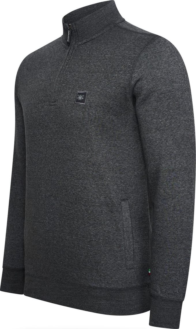 Cappuccino Italia - Heren Sweaters Zip Sweater Antraciet - Grijs - Maat M