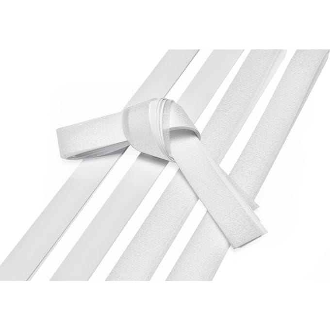 Papieren strips "Glitter, wit", 15 mm - Wit