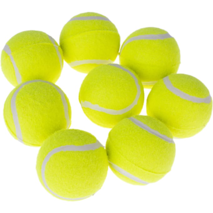 zooplus Basics tennisballen set 8 stuks: Ø6,3cm hond