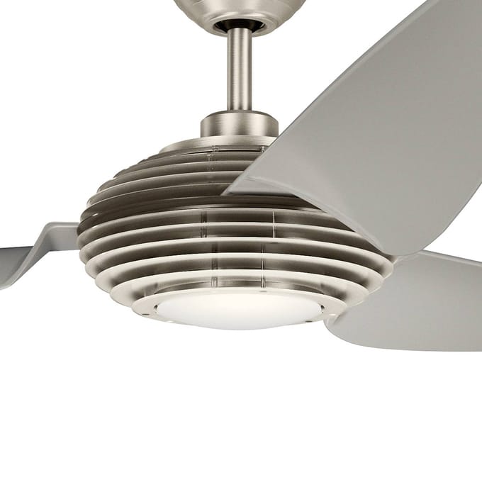 Plafondventilator met verlichting - Voya - 60in / 152cm ventilator - geborsteld roestvrij staal