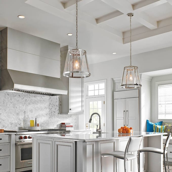 Feiss LED Hanglamp Harrow | 1X E27 Max 60W | Dimbaar | Polished Nickel