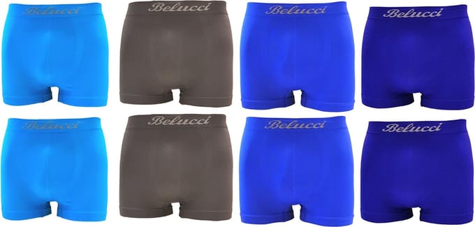 Belucci Microfiber Heren Boxershort Blue Edition - 8-pack - Maat M/L