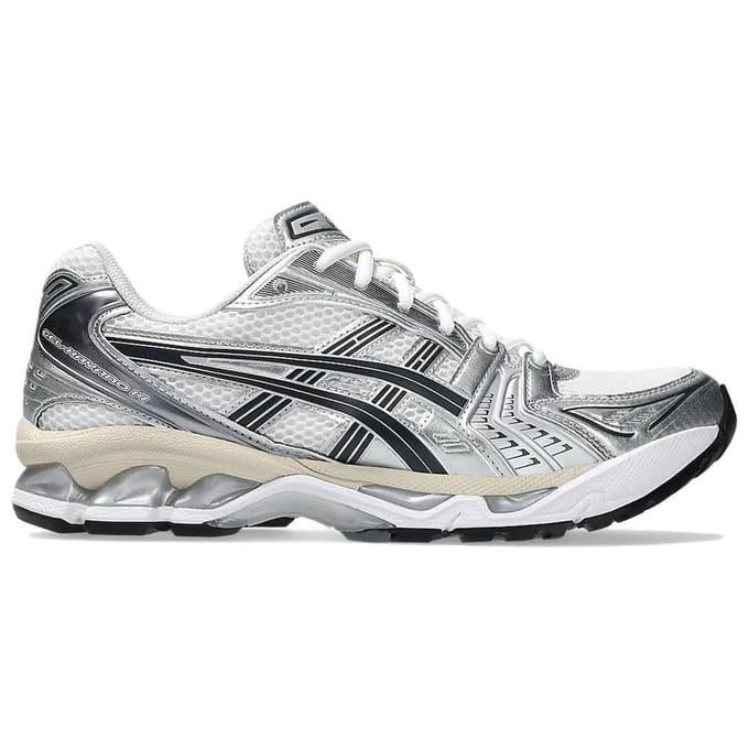 ASICS Gel Kayano 14 Blanc Gris Graphite Baskets Unisexe Argent 1203A537-110 46 gray