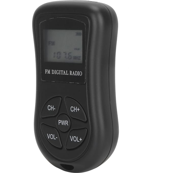 KDKA-600 Professionele Radio Mini Draagbare FM Stereo Ontvanger LCD-Display met Oortelefoon