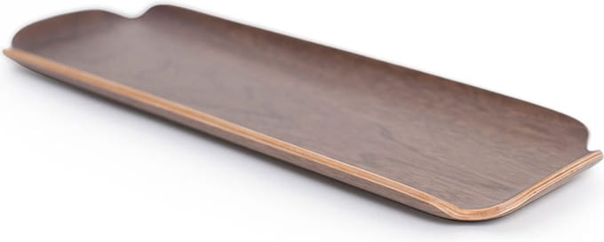 Bosign - Plateau - Leaf - Badkamer - Walnotenhout - 33 x 11,5 x 1,5 cm