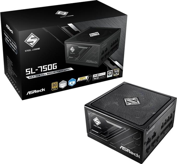 ASRock SL-1000G Voeding - 1000 Watt - 135 mm - ATX - 80 Plus 80 PLUS Gold