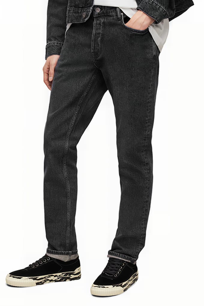 AllSaints Curtis Washed Black Taglia: W38 | Jeans straight fit Outlet | Uomo | Nero