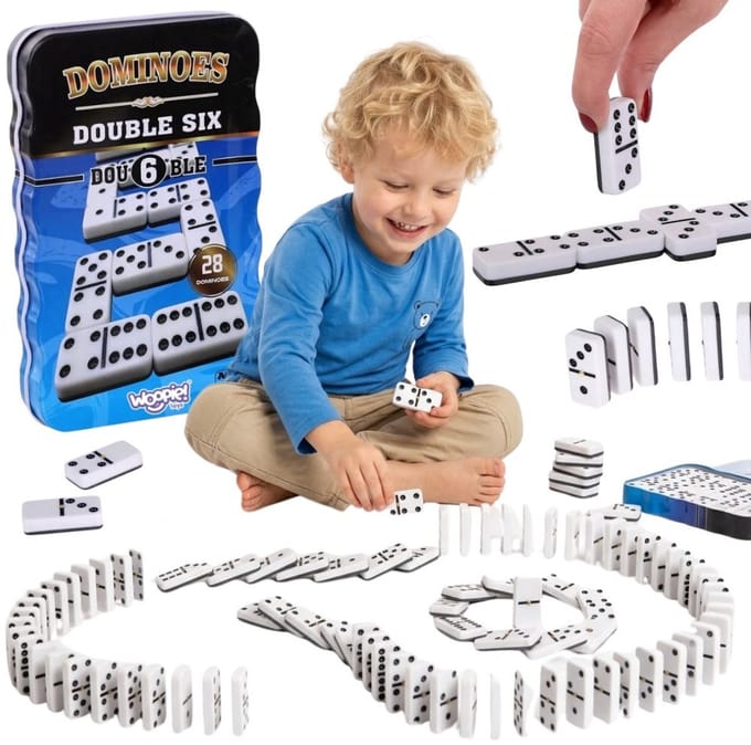 Woopie Domino Klassiek puzzelspel met 28 dobbelstenen - UNI