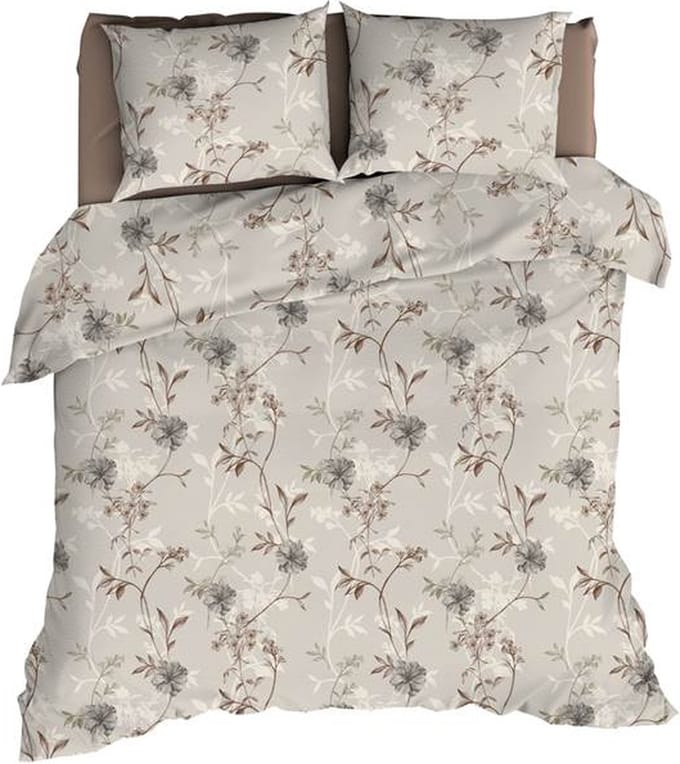 Romanette Richelle Dekbedovertrek - Extra breed - 260x200/220 cm - Beige