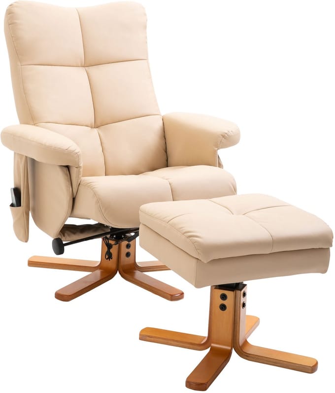 HOMCOM Massagestoel met ligfunctie 700-111V02